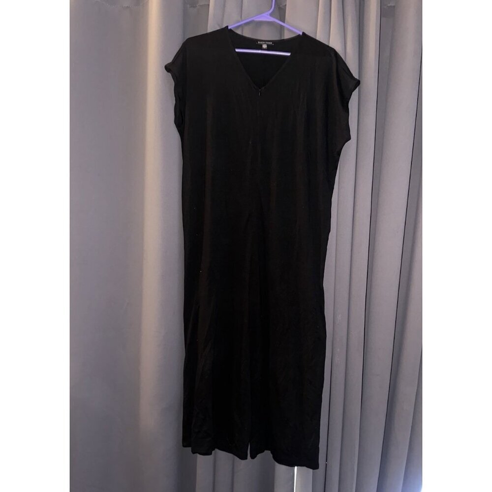 Eileen Fisher Eileen Fisher Zip Front Short Sleeve Jumpsuit Cropped Small